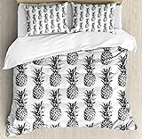 Ambesonne Pineapple Duvet Cover Set, Hand Drawn
