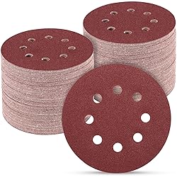 POTUINOM 100 PCS 5 Inch Sanding Discs 100