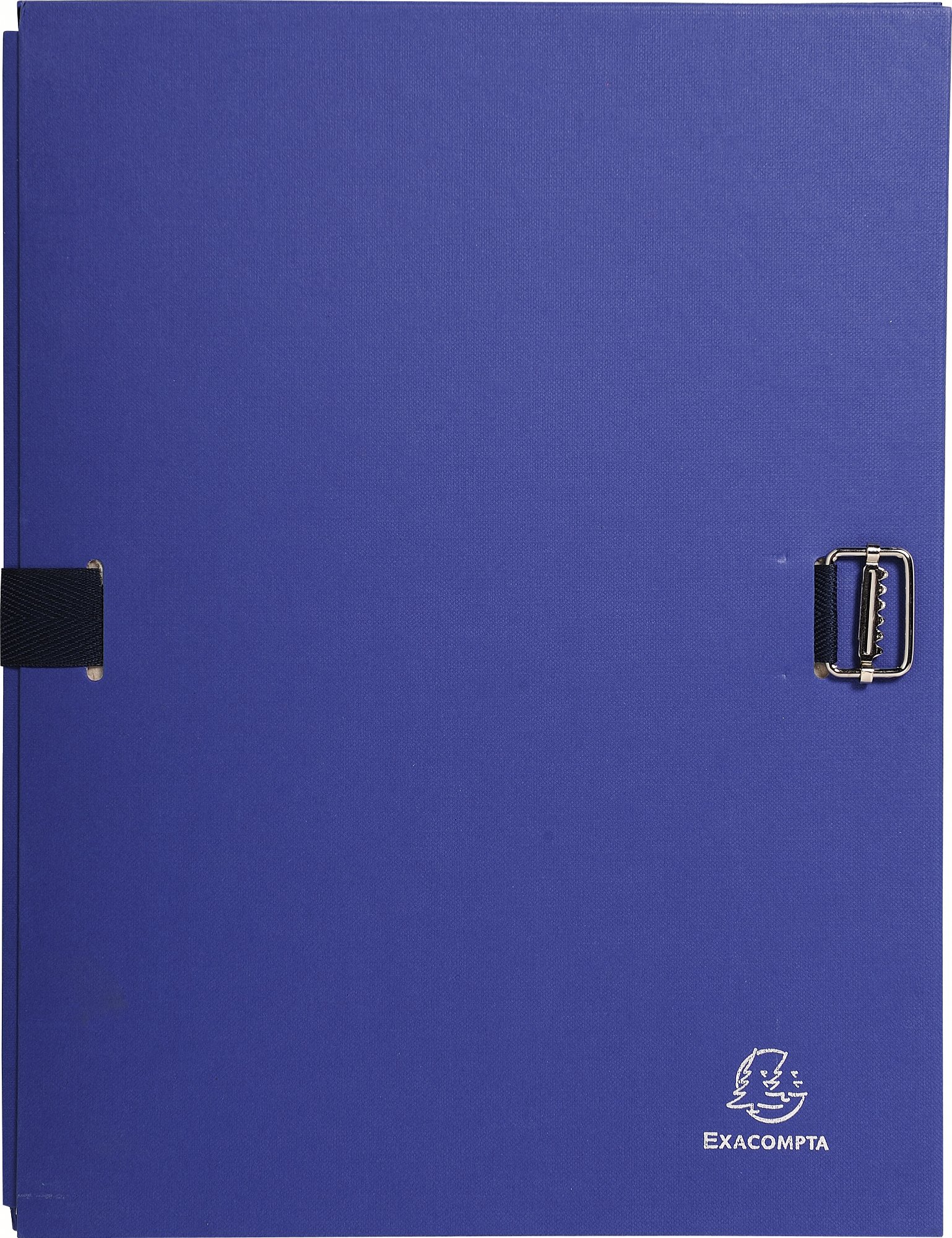 Exacompta - Ref. 720E - 1 canvas paper strap folder with stretch back and metal slider - random color