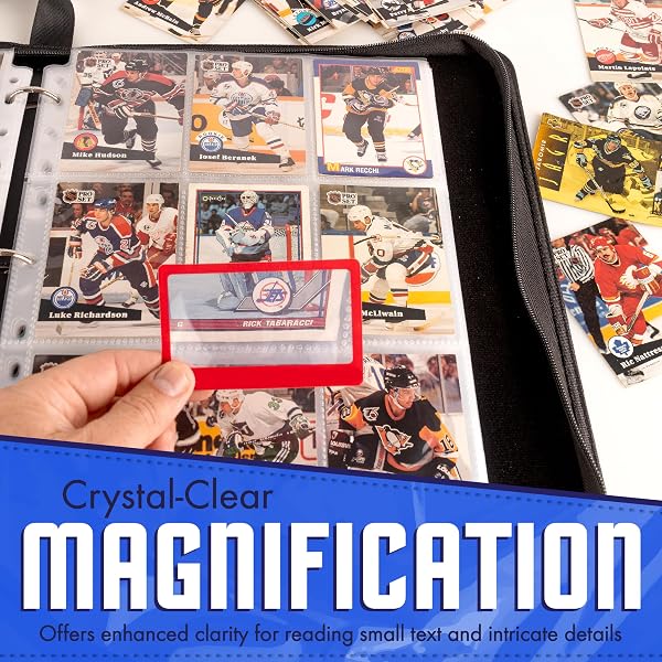 POKEMON CARD BINDER 900 POCKET WITH MAGNIFYING GLASS – TRADING CARD STORAGE ALBUM ZIPPER 3 RING FOR MTG SPORTS CARDS TCG – PREMIUM BLACK HOLDER ORGANIZER