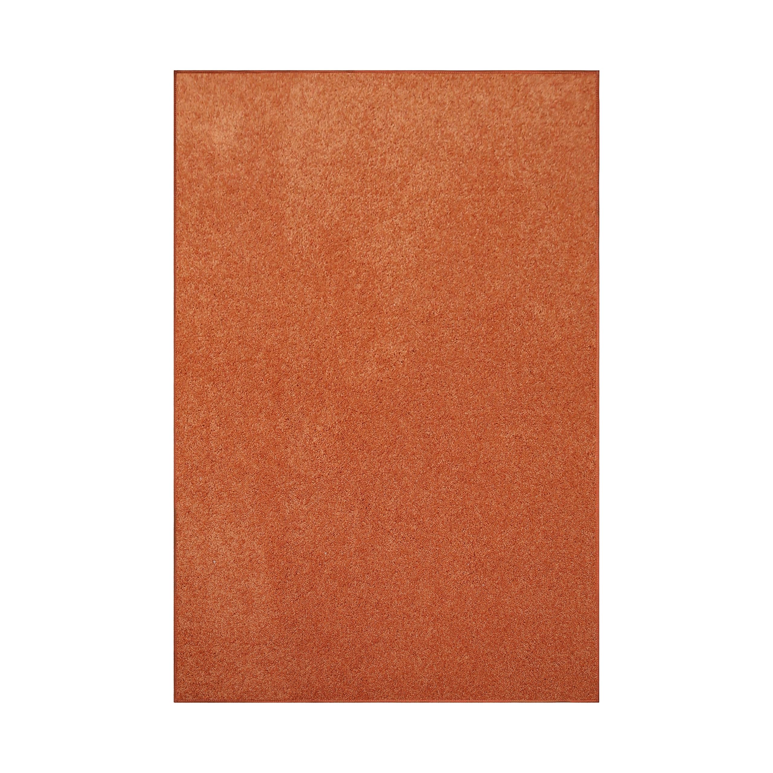 Furnish my Place Modern Plush Solid Color Rug – Orange, 11′ x 19′, Pet and Kids Friendly Rug. Made in USA, Rectangle, Area Rugs Great for Kids, Pets, Event, Wedding