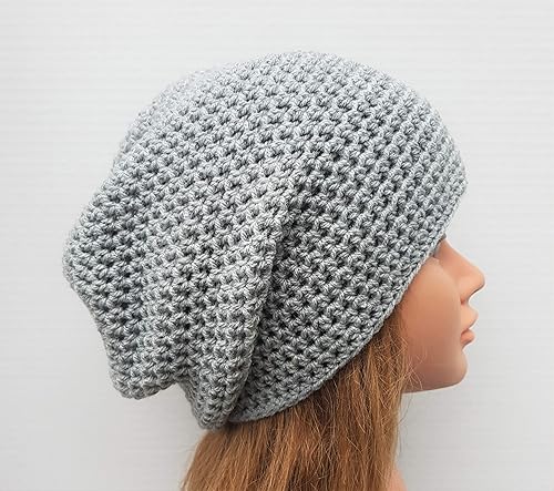grey slouchy beanie hat