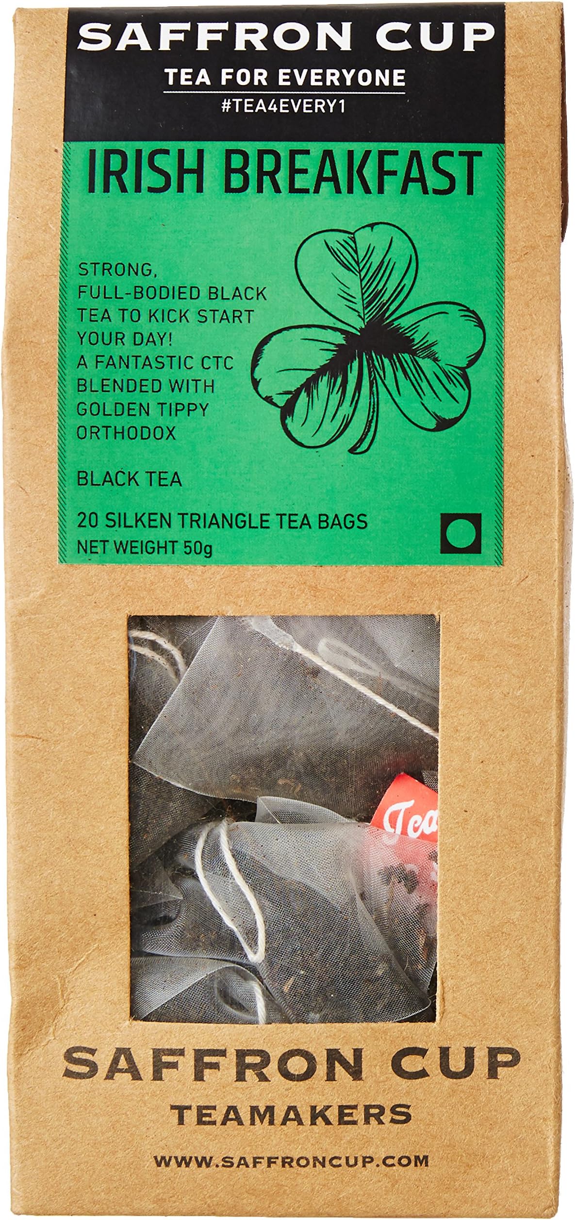 Saffron Cup Irish Breakfast Tea, 20 Tea Bags