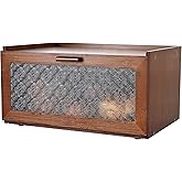 ETMI Vintage Bread Box for Kitchen Countertop - Retro Brown Bread Storage Box Breadbox