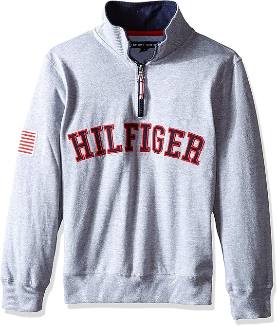 Tommy Hilfiger Boys' HalfZip Pullover Sweater Clothing