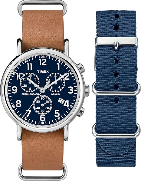 Timex Reloj Analógico para Unisex Adultos de Cuarzo con Correa en Cuero TWG012800