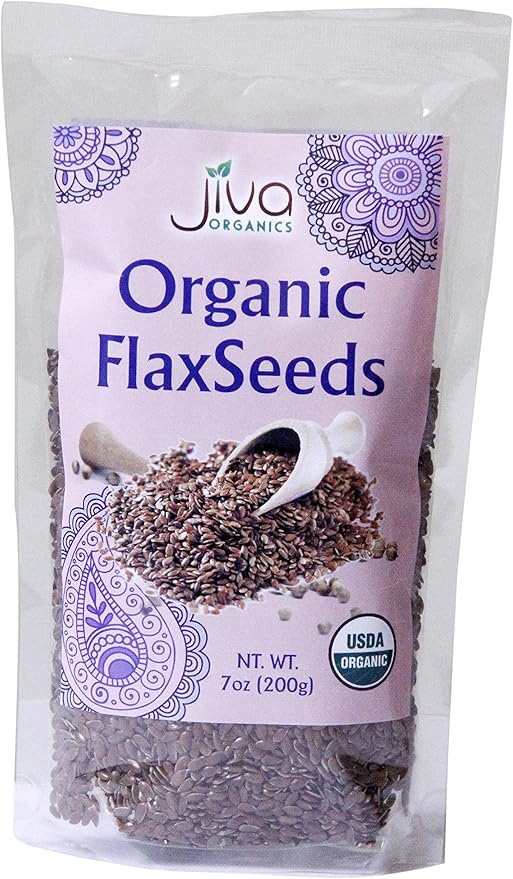Organic Flax Seeds Raw Whole 7 Ounce Bag by Jiva Organics Amazon.ca
