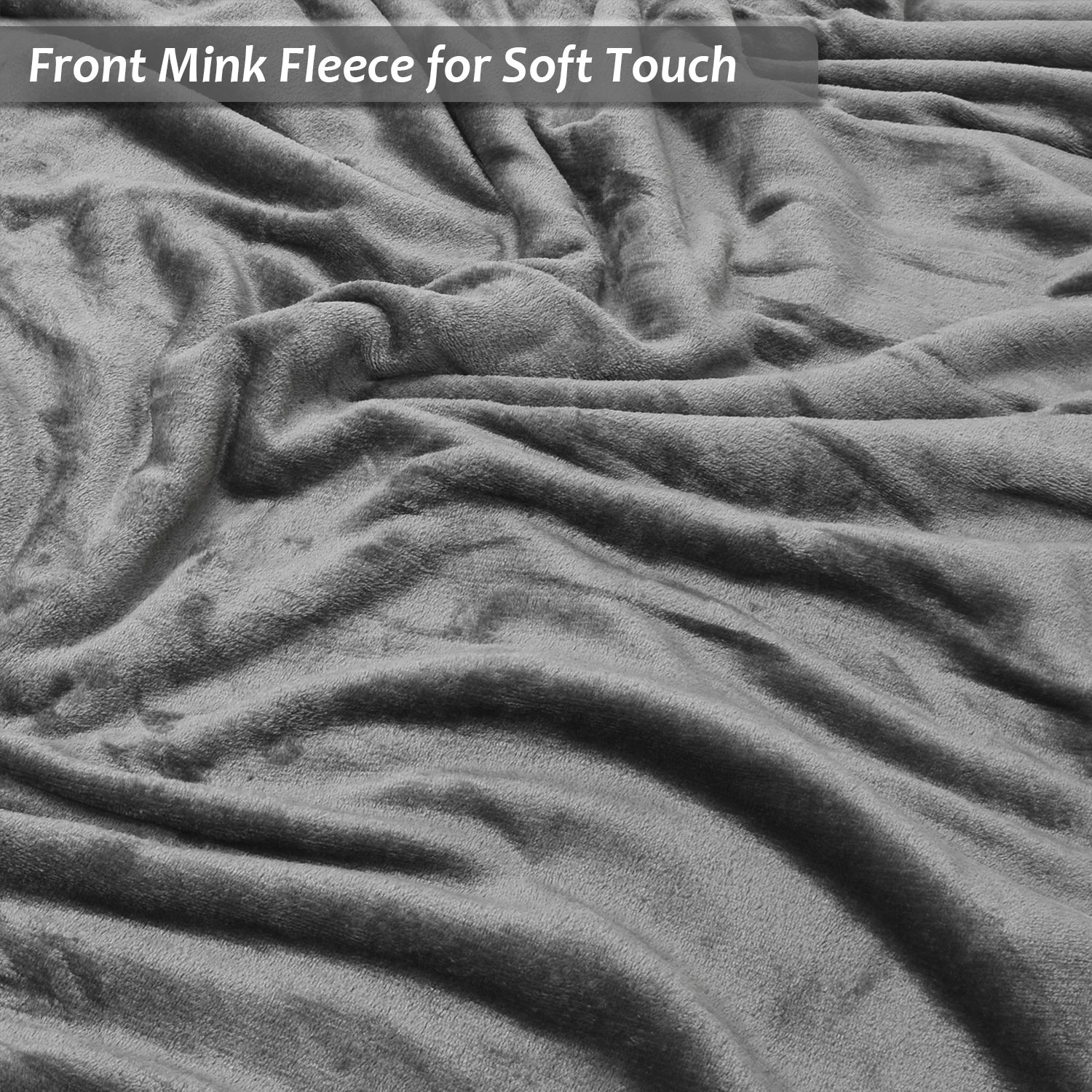 Catalonia Nerz-Fleecedecke, wendbare Sherpa-Tagesdecke, groß, für Sofa, Bett, superweich, bequem, Geschenk, 127x152 cm, Microfaser