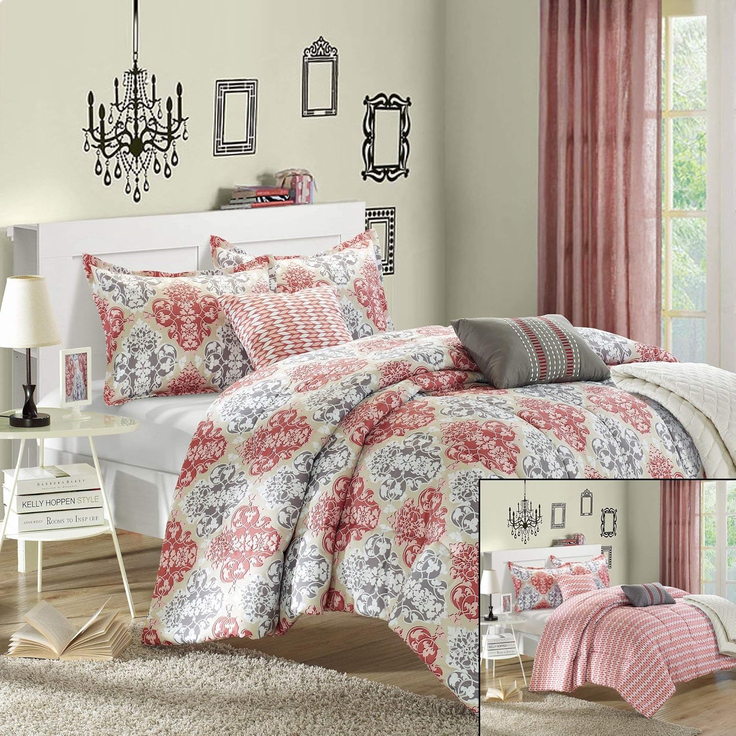 Amazon Com Chic Home Venetian 6 Piece Luxury Reversible Comforter