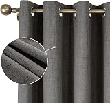 CUCRAF 100% Blackout Curtains Grey 90 x 90 Inch Eyelet 2 Panels view 7