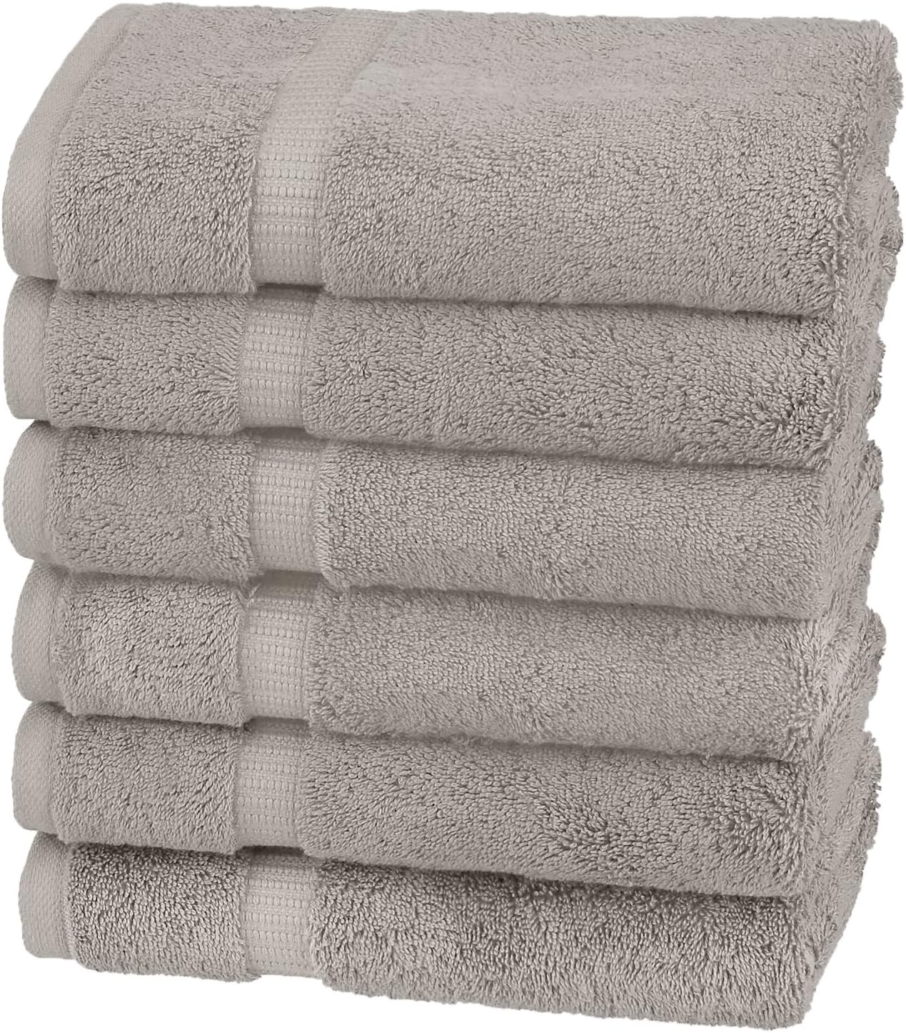 Pinzon Organic Cotton Bathroom Towels, 6 Piece Set, Mineral Green: Home & Kitchen