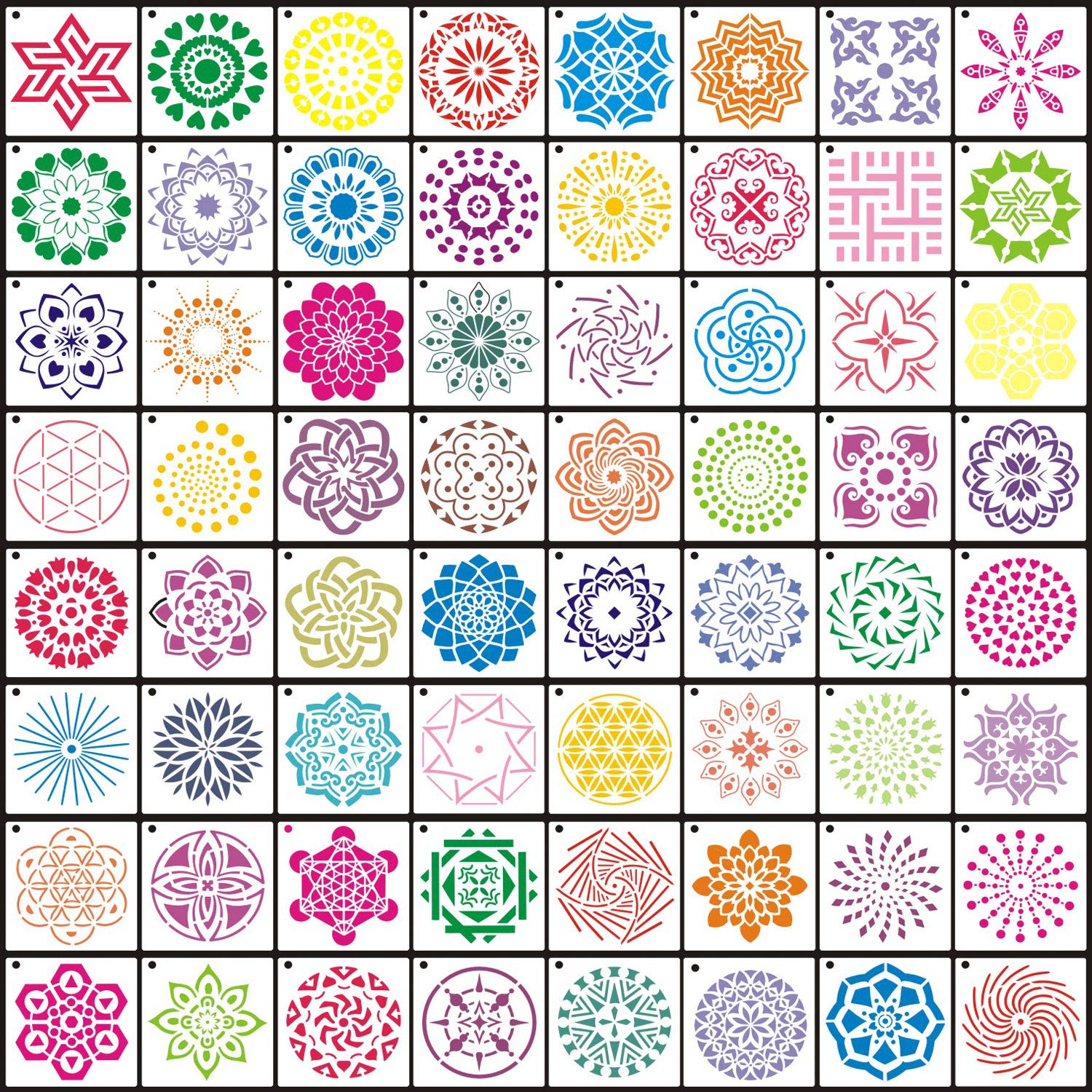 64 pack mandala dot painting templates stencils small mandala template