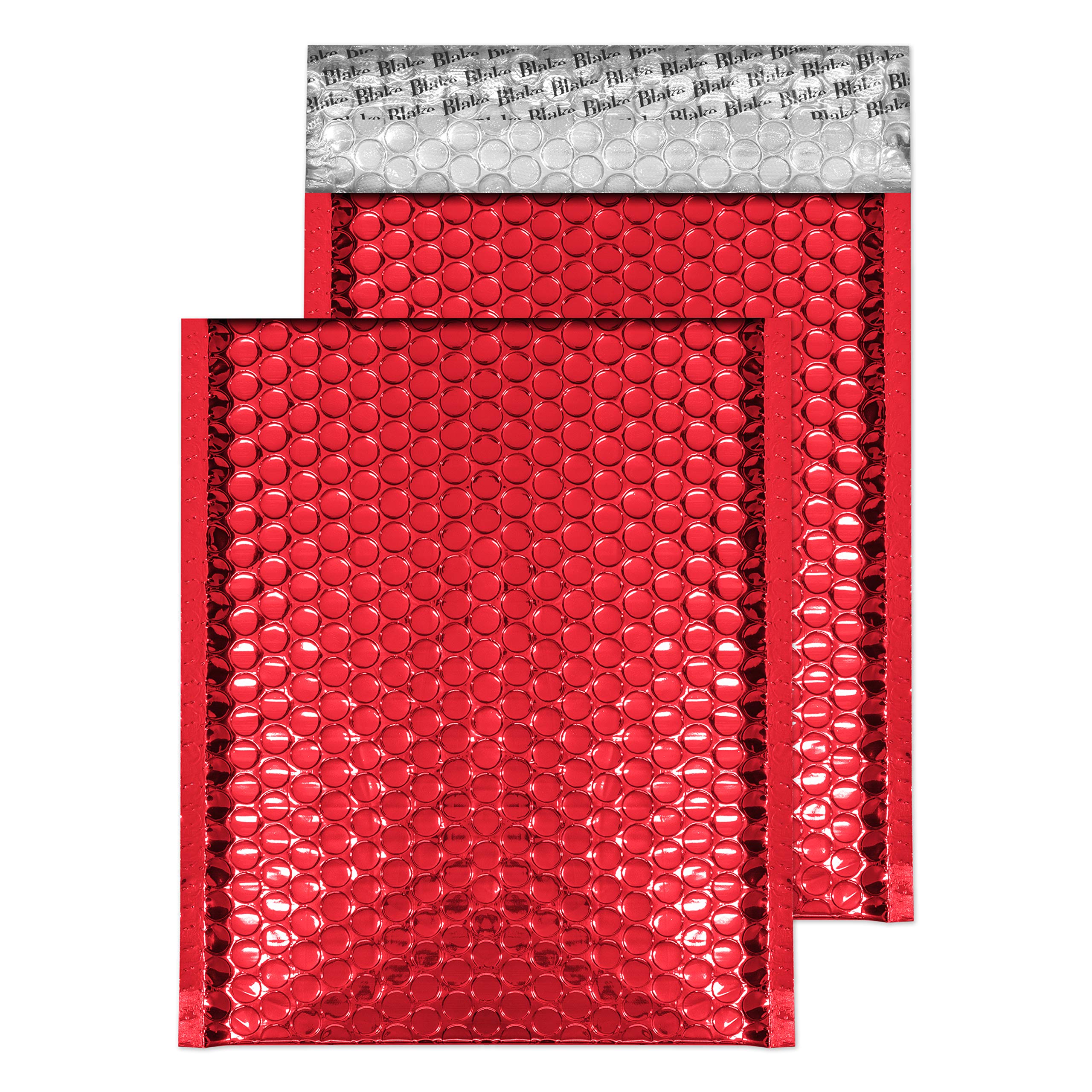 Blake Purely Packaging C5+ 250 x 180 mm Peel and Seal Metallic Padded Bubble Envelopes (MBR250) Festive Red - Pack of 100 — image 1
