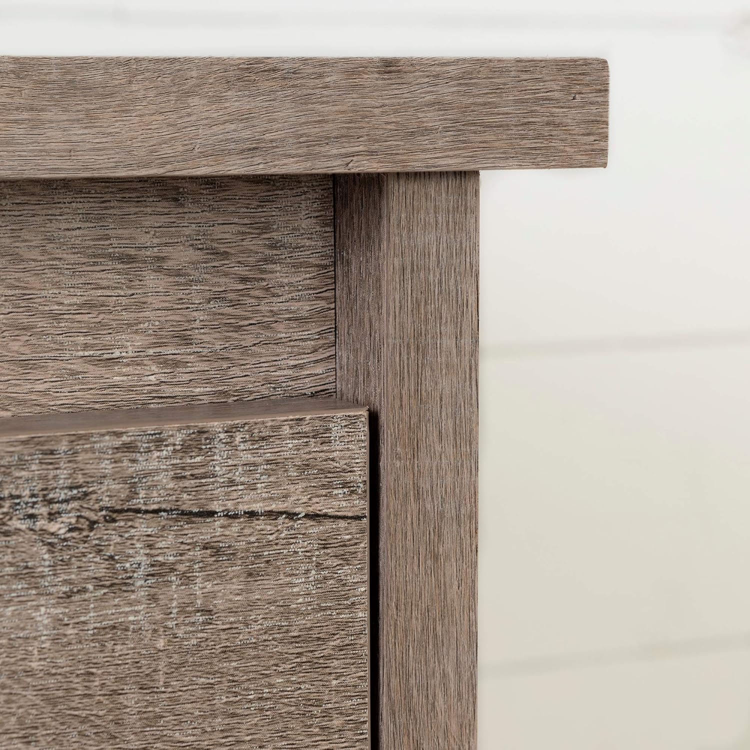 South Shore Tassio 1-Drawer Nightstand-Weathered Oak: Furniture & Decor
