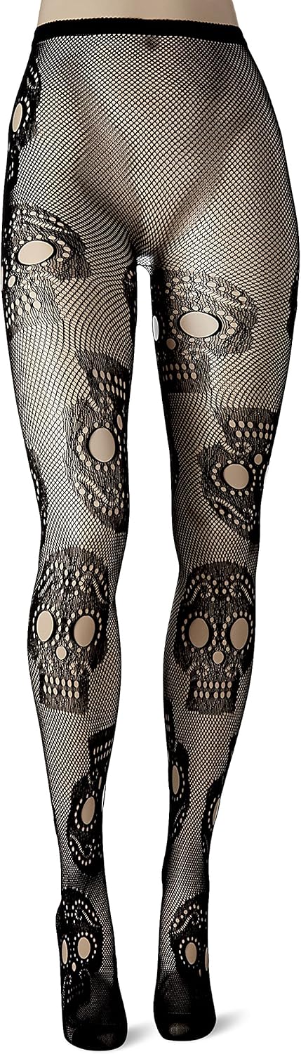 Leg Avenue Women's Skull Net Tights: Clothing
