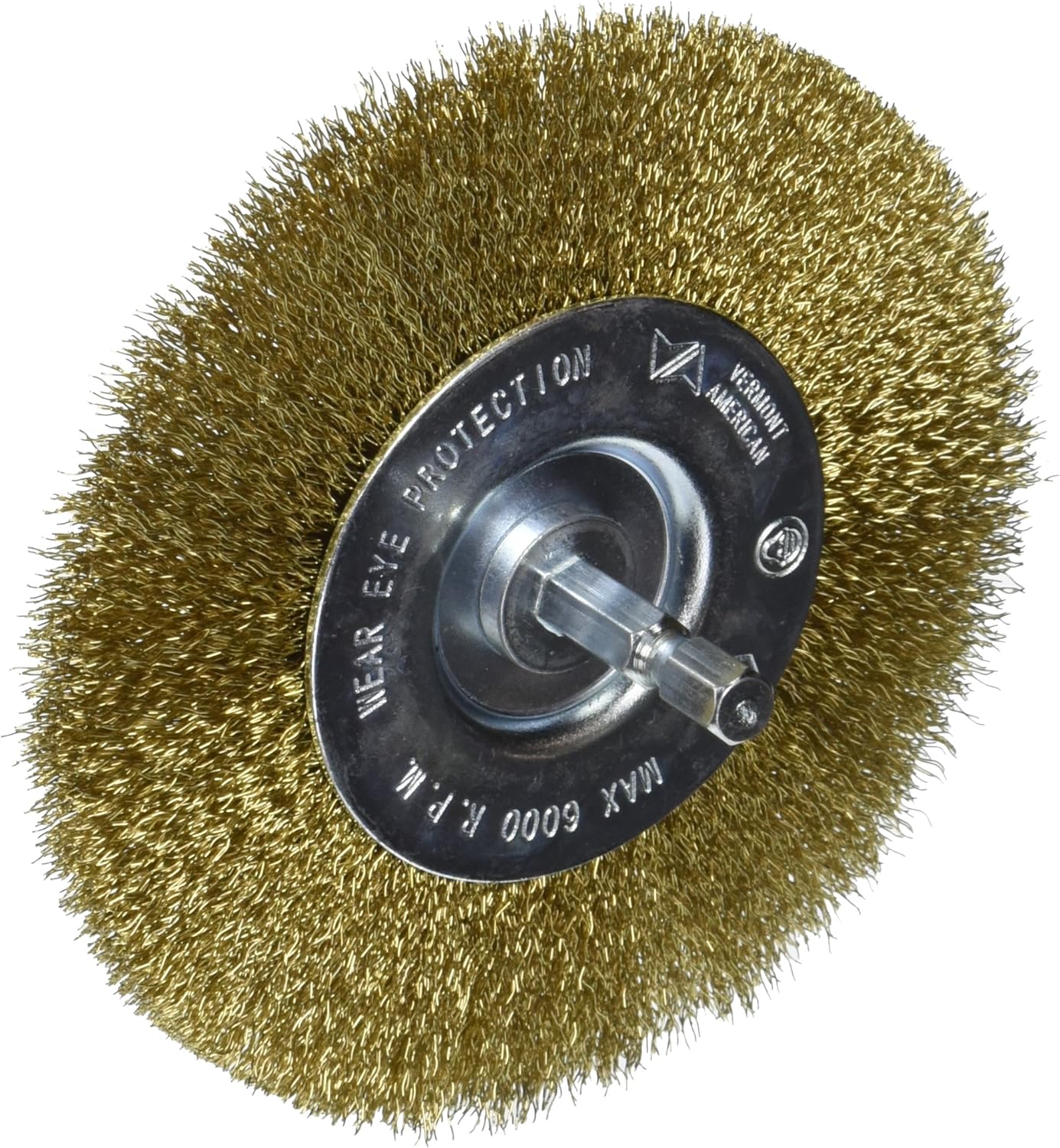 Vermont American 16794 4Inch Fine Brass Wire Wheel Brush with 1/4Inch