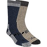 Jeep Men's Performance Wool Hiking Crew Socks (2-Pair)
