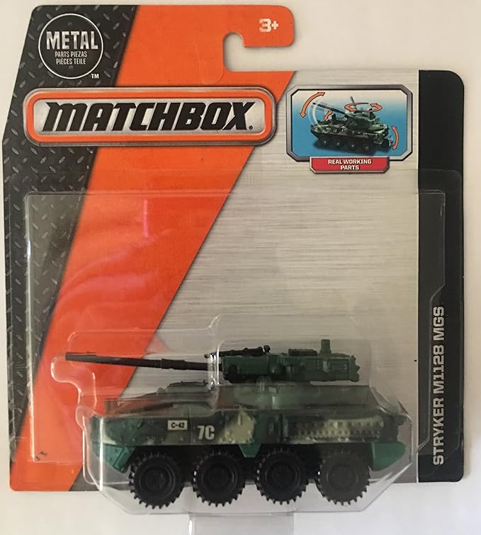 Matchbox On A Mission Real Working Rigs Stryker M1128 MGS Tank by