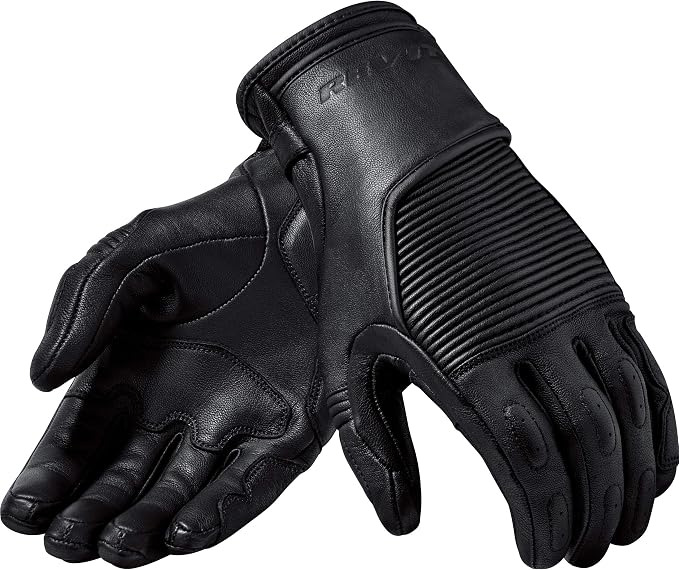 Motorradhandschuhe Aus Leder – Kurz, Schwarz/orange, Größen M Bis 2XL, Mit Protektoren