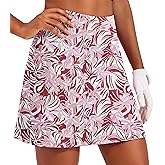 Ekouaer 16“ Golf Skorts for Woman with Inner Pockets Silicone Grippers Tennis Skirt Quick Dry Athletic Pickleball Skort