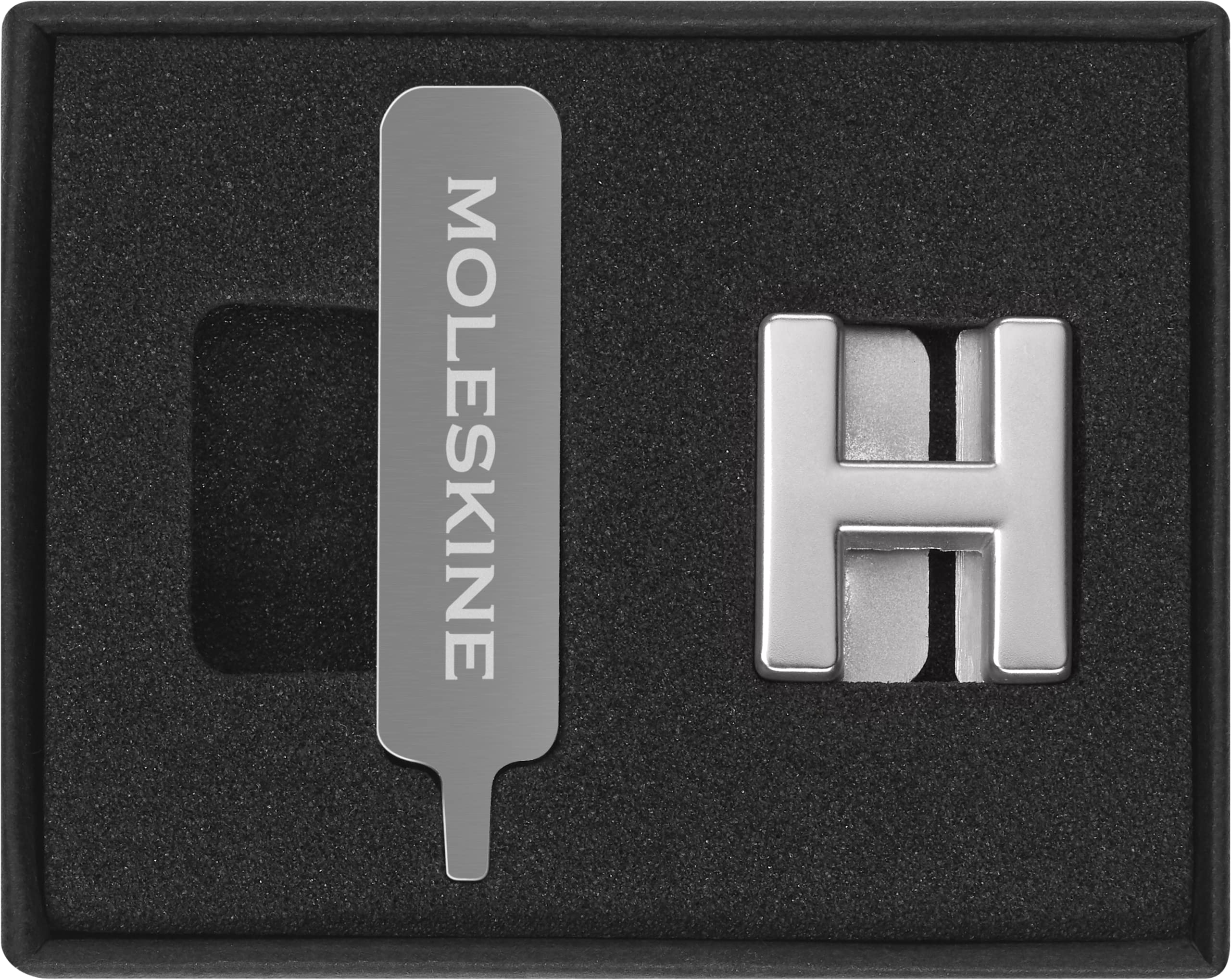 Moleskine Pin for Notebook or Planner Letter H, Letter Pin, Customize The Elastic Closure, Special Customized Gift, Colour Silver
