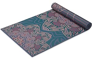 Gaiam Yoga Mat - Premium 6mm Print Reversible Extra Thick Non Slip Exercise & Fitness Mat for All Types of Yoga, Pilates & Floor Workouts (68" x 24" x 6mm Thick)