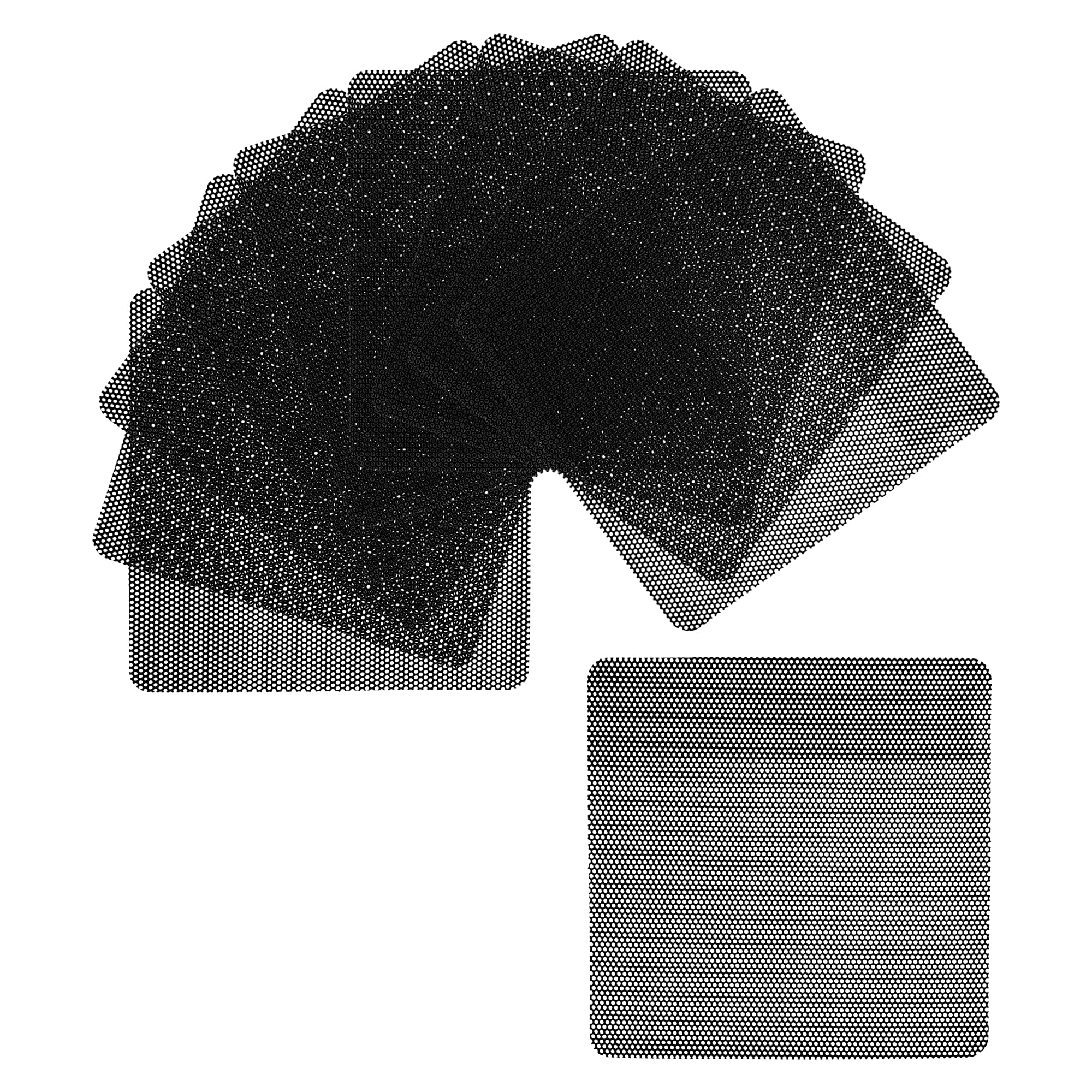 10PCS 90mm Black Computer PC Cooler Fan Dustproof Mesh Plastic Dust Filter Mesh