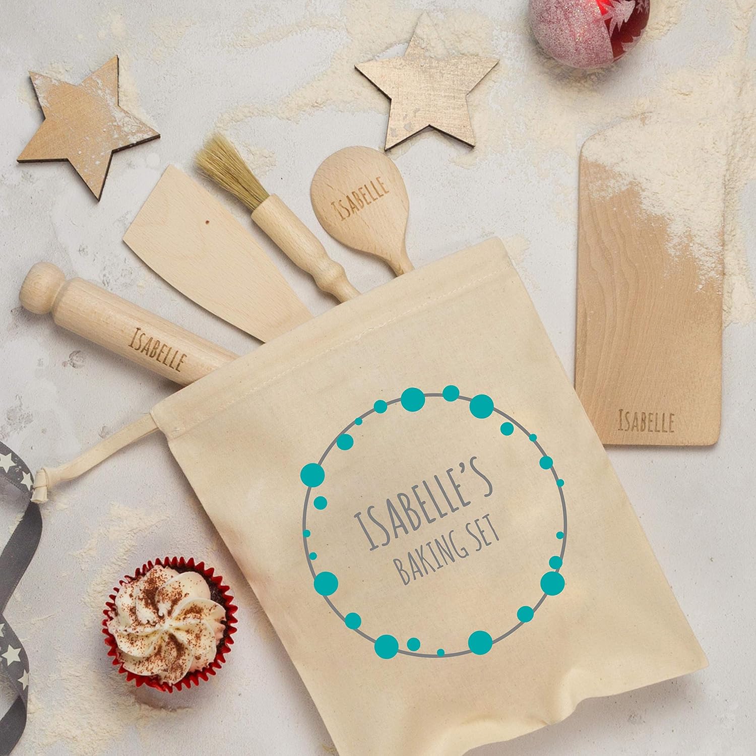 kids personalised baking set