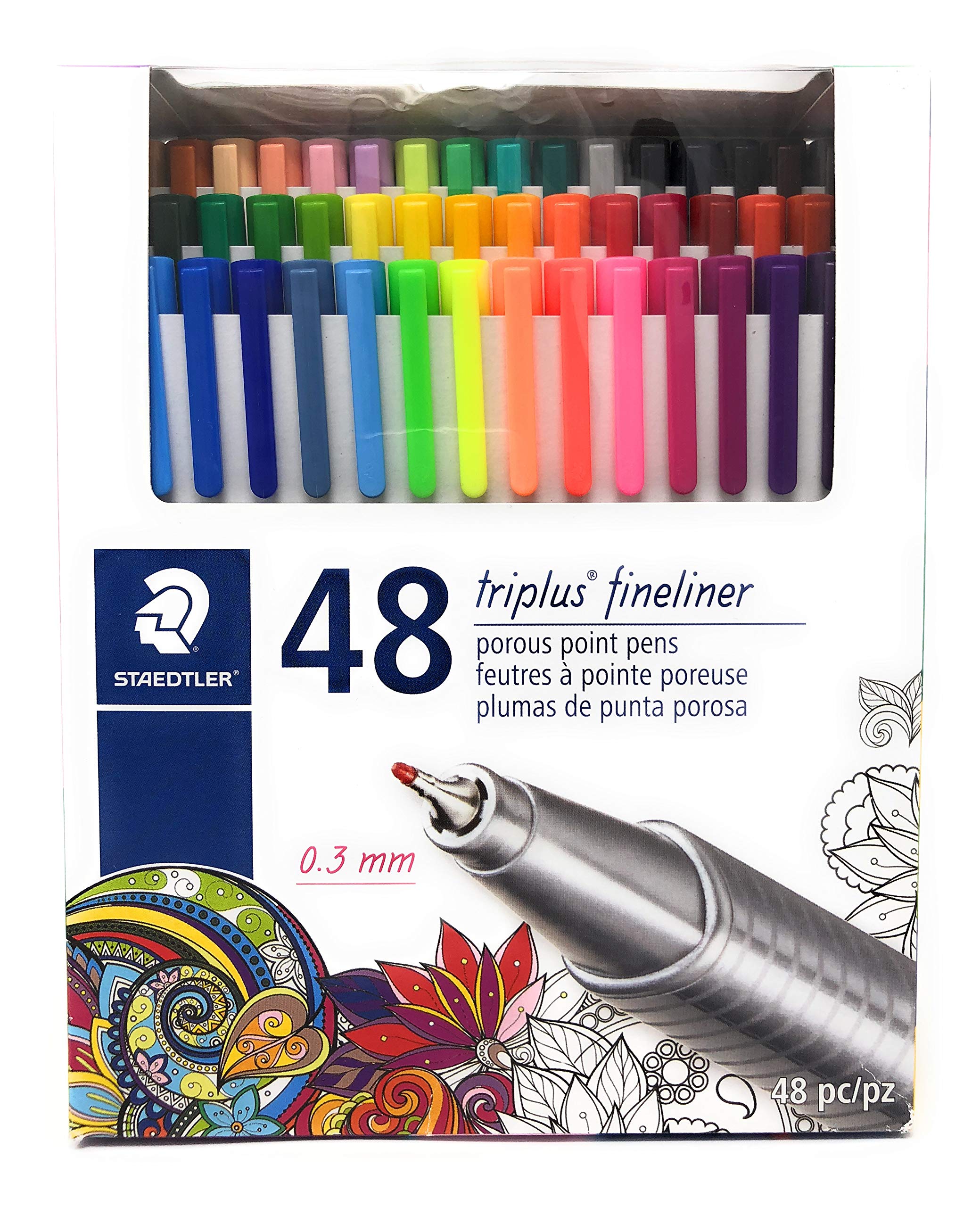 Photo 1 of STAEDTLER Fineliner triplus Writing Pens - 48 Count Fiber Tip Pens