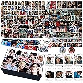 KPOPBP ATE Album Merch Gift Box Set Kpop Merchandise 55 PCS Photocards,95 PCS Stickers, Keychian Lanyards Gift for SKZ Boys and Girls