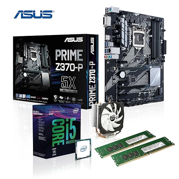 Memory PC Aufrüst-Kit Intel Core i5-9600K, 16 GB DDR4, ASUS Prime Z370-P, Alpenföhn Kühler Ben Nevis, komplett fertig montier
