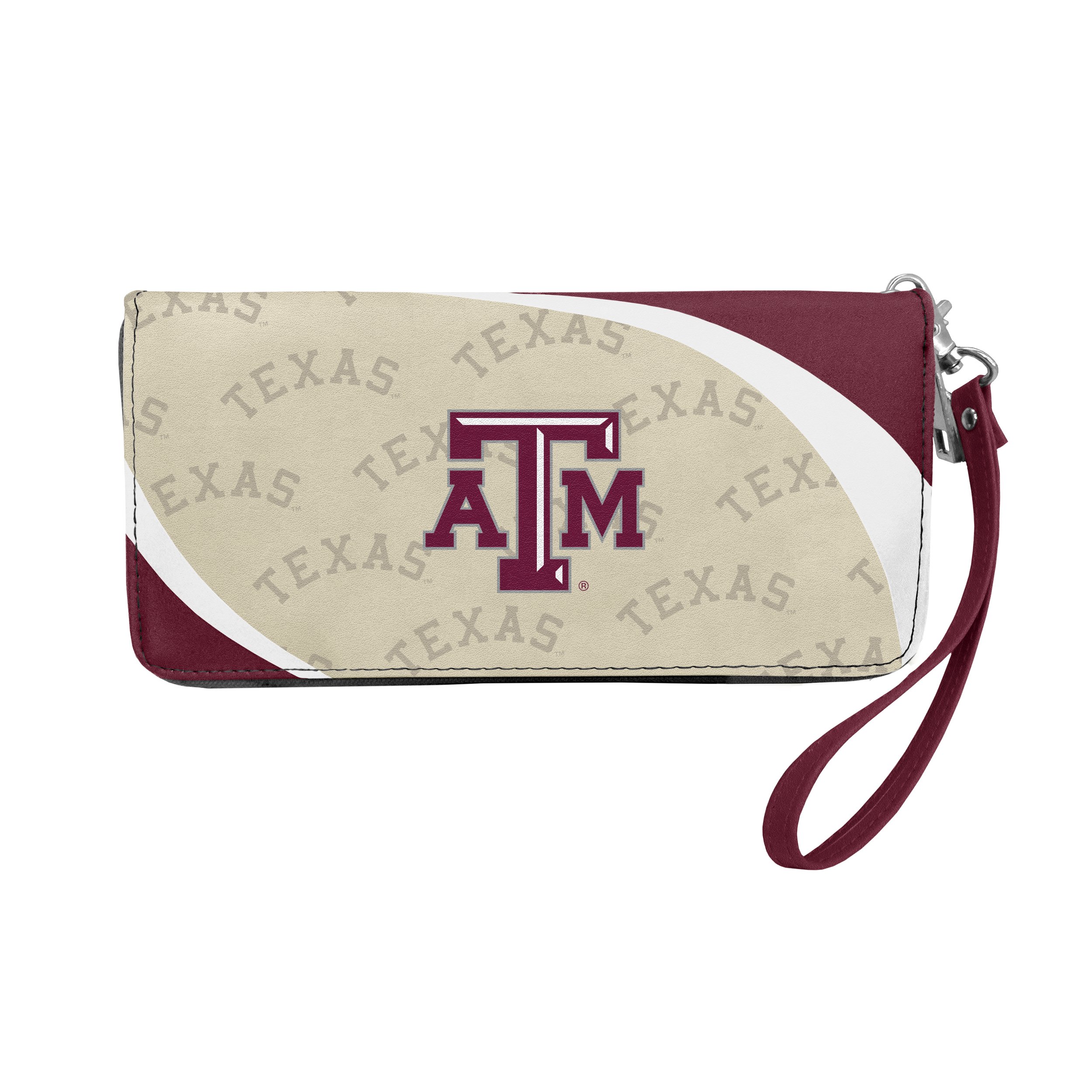 Littlearth NCAA Texas A&M Aggies Curve Zip Organizer, Team Color, 8" x 4" x 1"