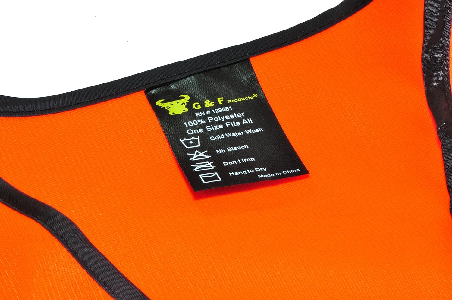 G & F 41113 Industrial Safety Vest with Reflective Stripes, Neon Orange - Safety Vest For Women - 