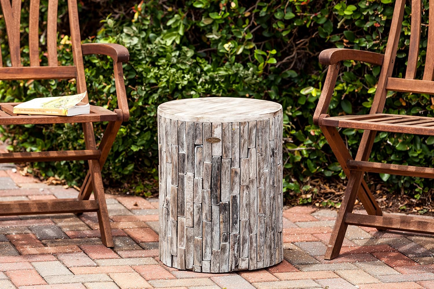 Patio Sense 62420 Garden Stool, Elyse Natural Round: Garden & Outdoor