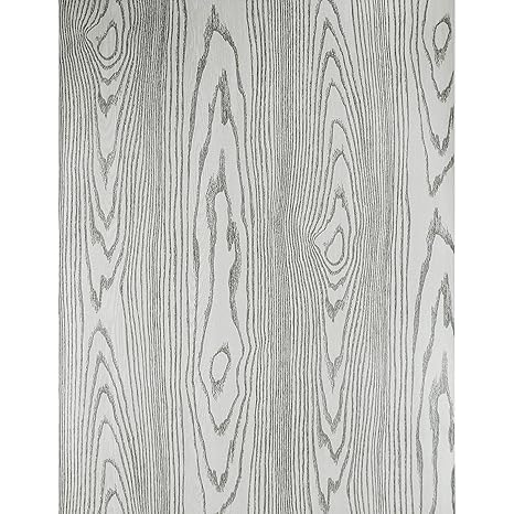 Buy Yenhome Extra Thick White Gray Wood Grain Contact Paper