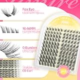 JIMIRE Cat Eye Natural Lash Clusters 132Pcs 10-16mm Wispy DIY Lashes view 3