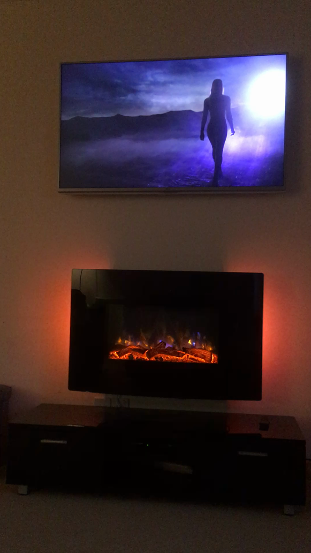 Dimplex Winslow Wall Mounted Electric Fireplace, 42" Inch, Black, 1400W - Modern Wall Electric Fireplace With Heater, Multiple Media Options, Remote Control - Slim Fireplaces For Living Room, Bedroom