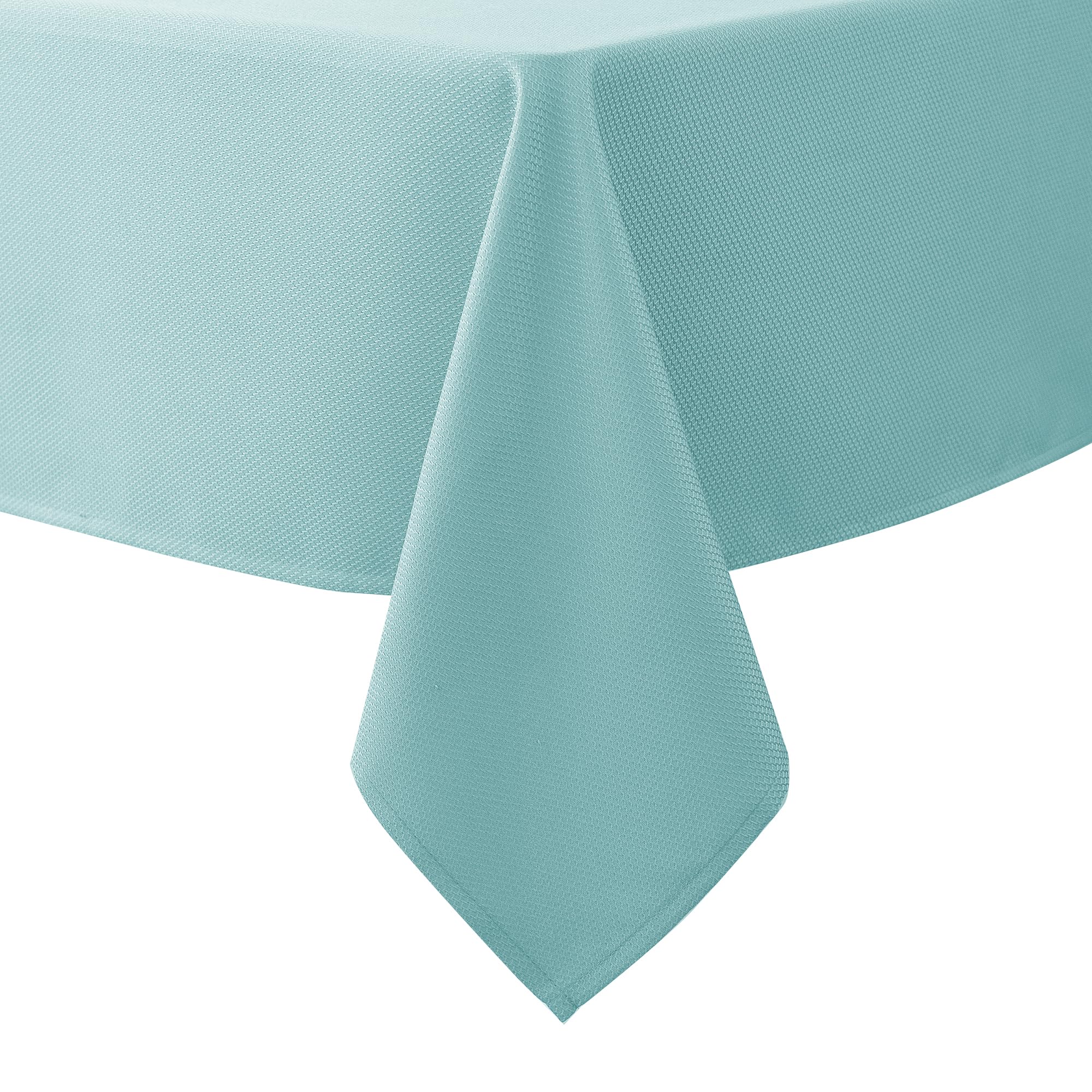 Photo 1 of Biscaynebay Tablecloth for Rectangle Tables-90x132 Inch Aqua Blue Outdoor Picnic Table Cover-Rectangular Folding Table Cloths Water Resistant for Kitchen Camping Dining Room Patio Banquet Party