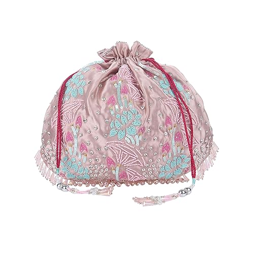 PINK POTLI BAG, BRIDAL POTLI BAG, WEDDING POTLIS