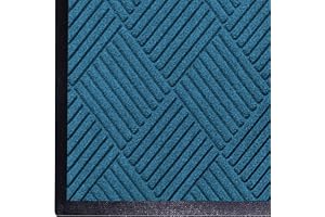 M+A MATTING WaterHog Diamond | Commercial-Grade Entrance Mat with Rubber Border – Indoor/Outdoor, Quick Drying, Stain Resistant Door Mat (Medium Blue, 3' x 5')