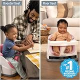 Ingenuity Baby Base 2-in-1 Seat Peony Booster Chair for Dining & Floor Use view 2