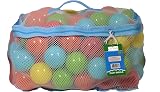 Tech Traders 100 Multi Coloured Soft Play Balls for Ball Pit with Storage Bag view 3