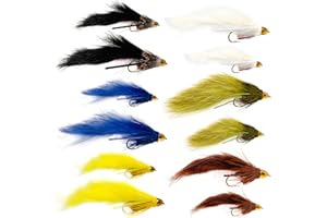 ROKC Favorite Fly Fishing Flies Assortment | Dry, Wet, Nymph, Bunny Muddler, Caddis, Worm Flies | Trout, Bass, Steelhead Fishing Lure Set