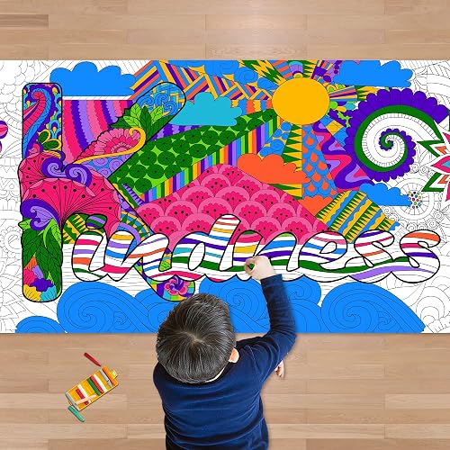 OHOME Mandala Giant Coloring Poster/Tablecloth-30 x 72 Inch - Crafts ...