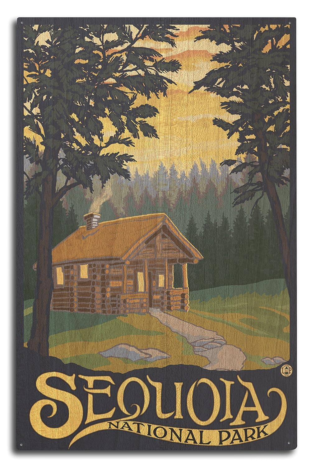 Amazon Com Lantern Press Sequoia National Park Cabin In Woods