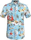 SSLR Men's Santa Claus Party Tropical Ugly Hawaiian