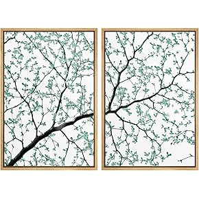 SIGNWIN Framed Wall Art Print Set Watercolor Style...