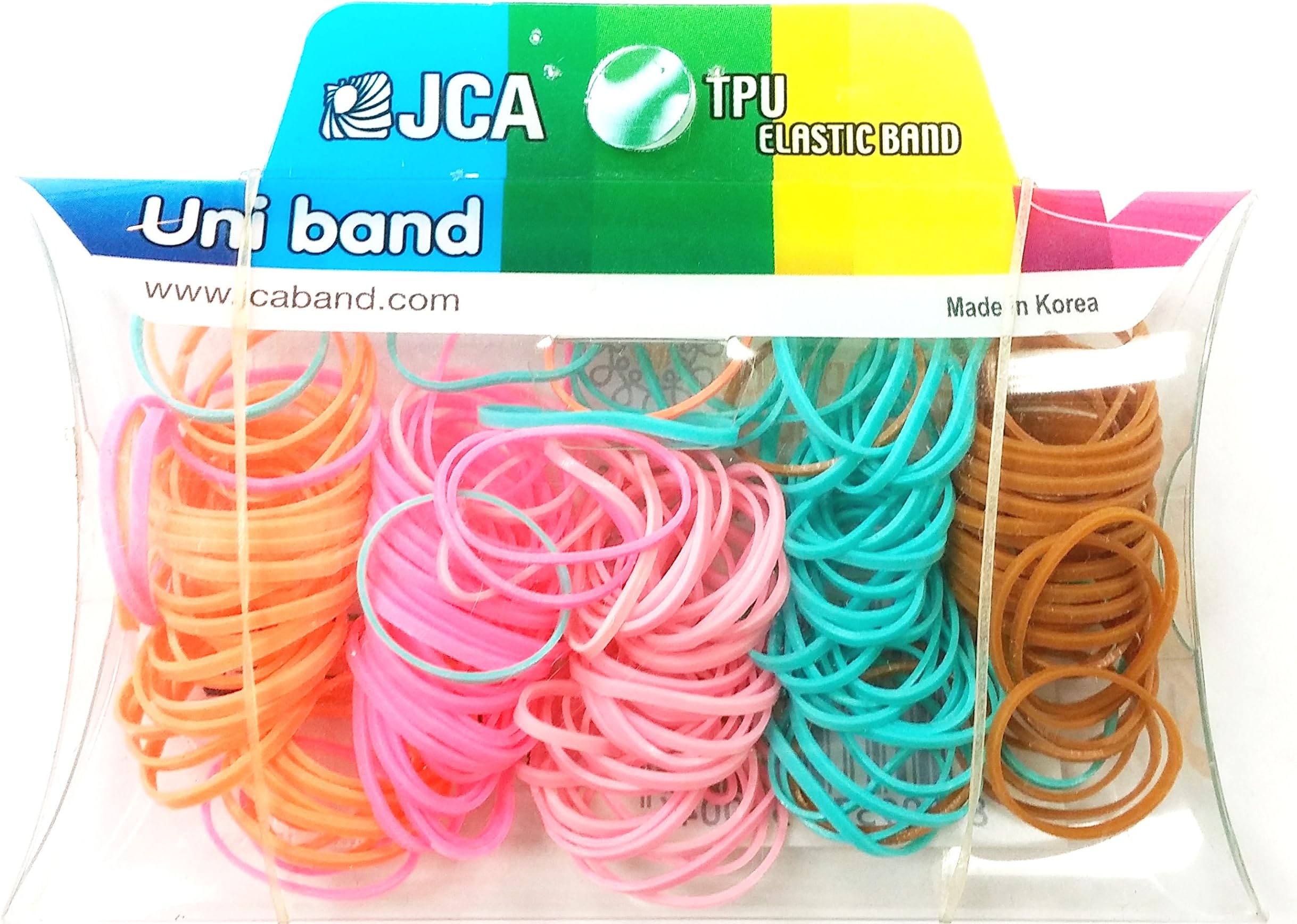 Vivid Colored TPU Hair Elastic Band (pastel), Colorful, made in Korea,about 5 assorted colors 200 bands