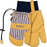 Kinco, 1927KWLT, Lobster Claw Mitt Shell, Inner Glove Lining, Grain Pigskin Palm, Omni Cuff™ Design, Heatkeep® Thermal Insulation