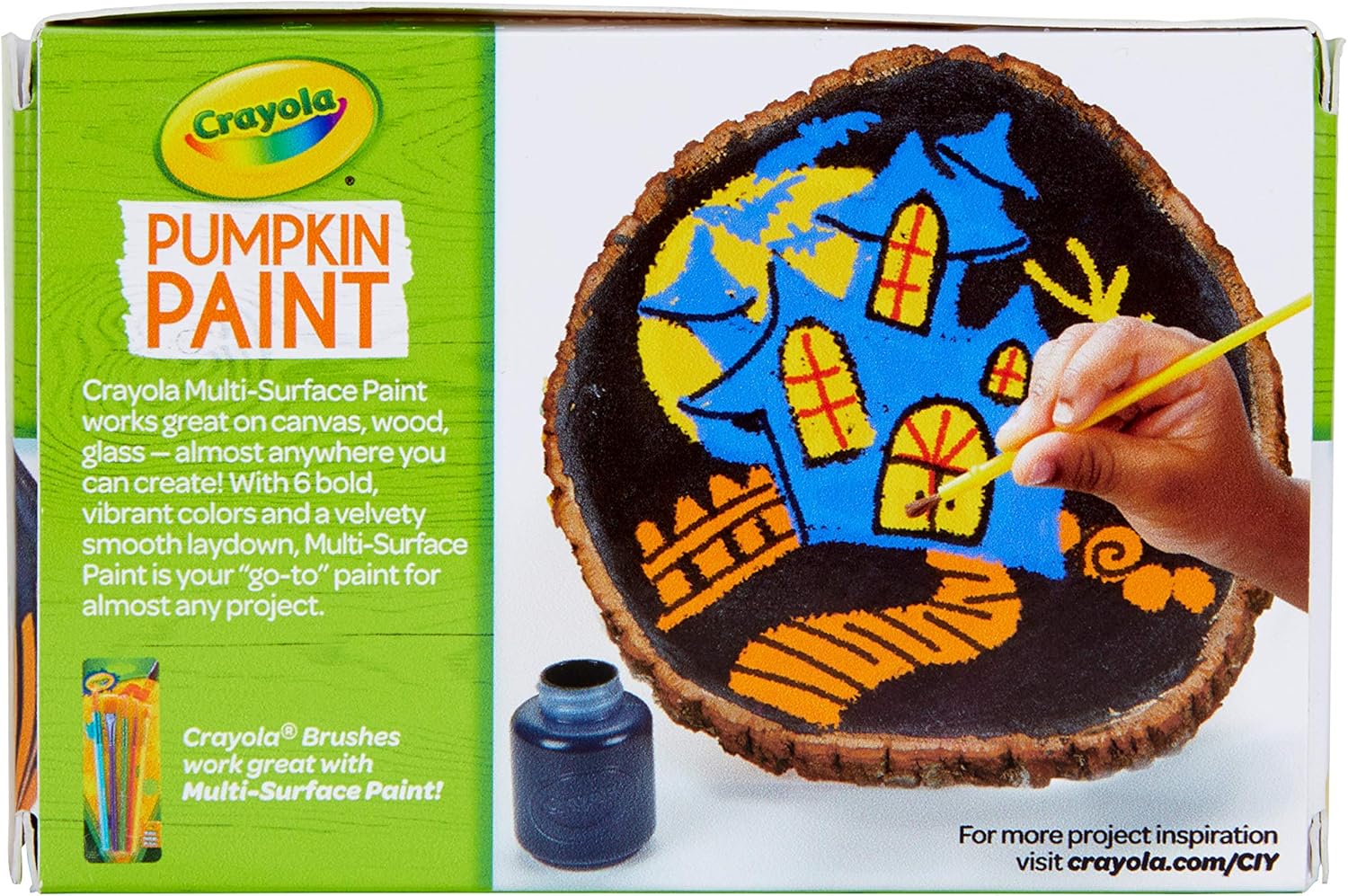 Crayola Pumpkin Paint Kit, Acrylic Paints in Classic Colors, Halloween Decorations, 6Count: Toys & Games